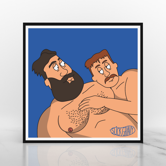 Blue Cuddle [12" Square Print]