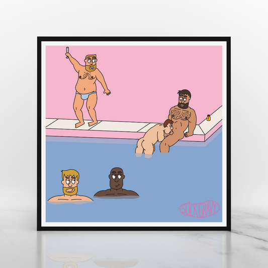 Pink Pool Party: Rush [12" Square Print]