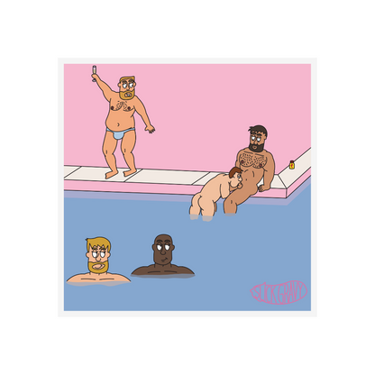 Pink Pool Party: Rush [12" Square Print]