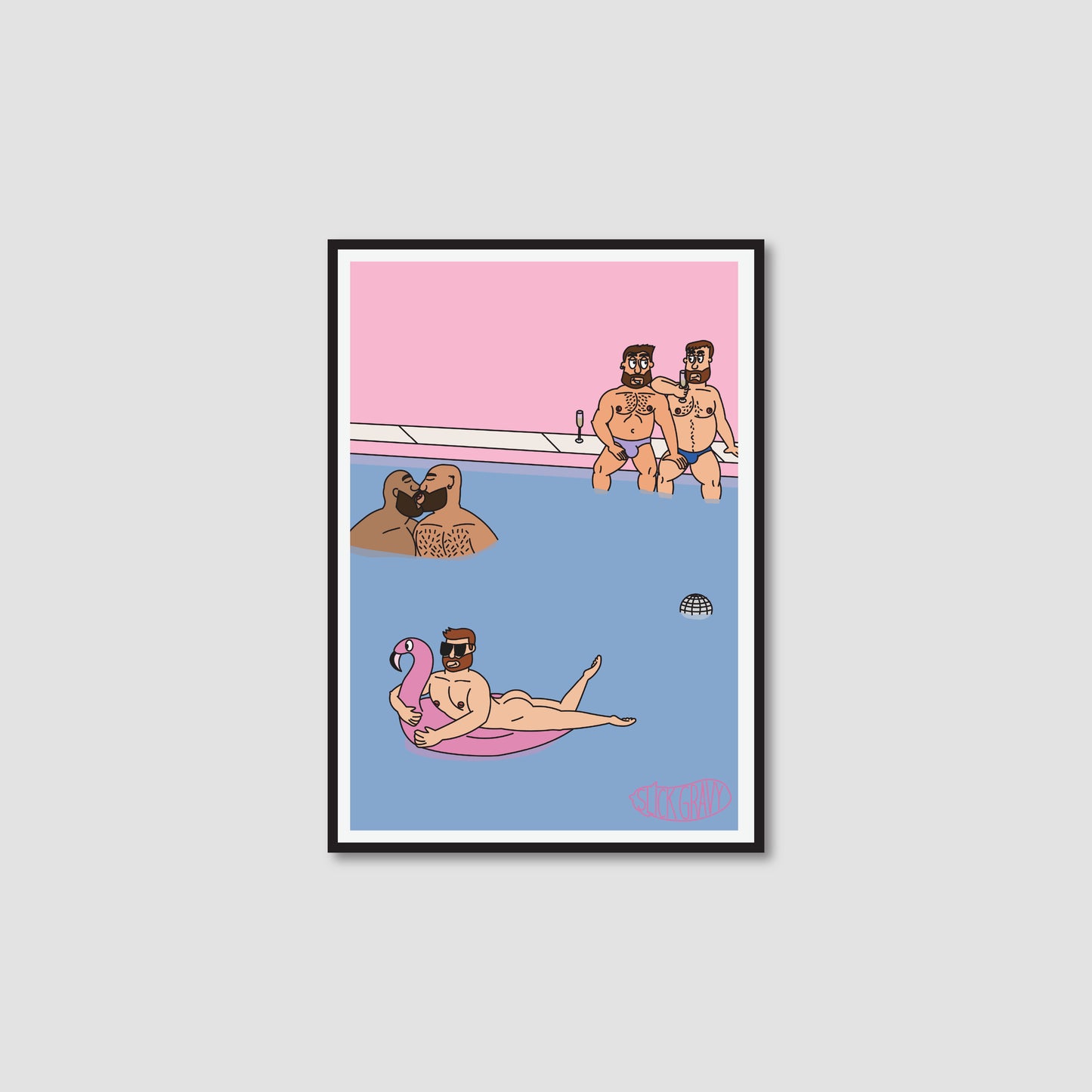 Pink Pool Party, Flamingo [Print]