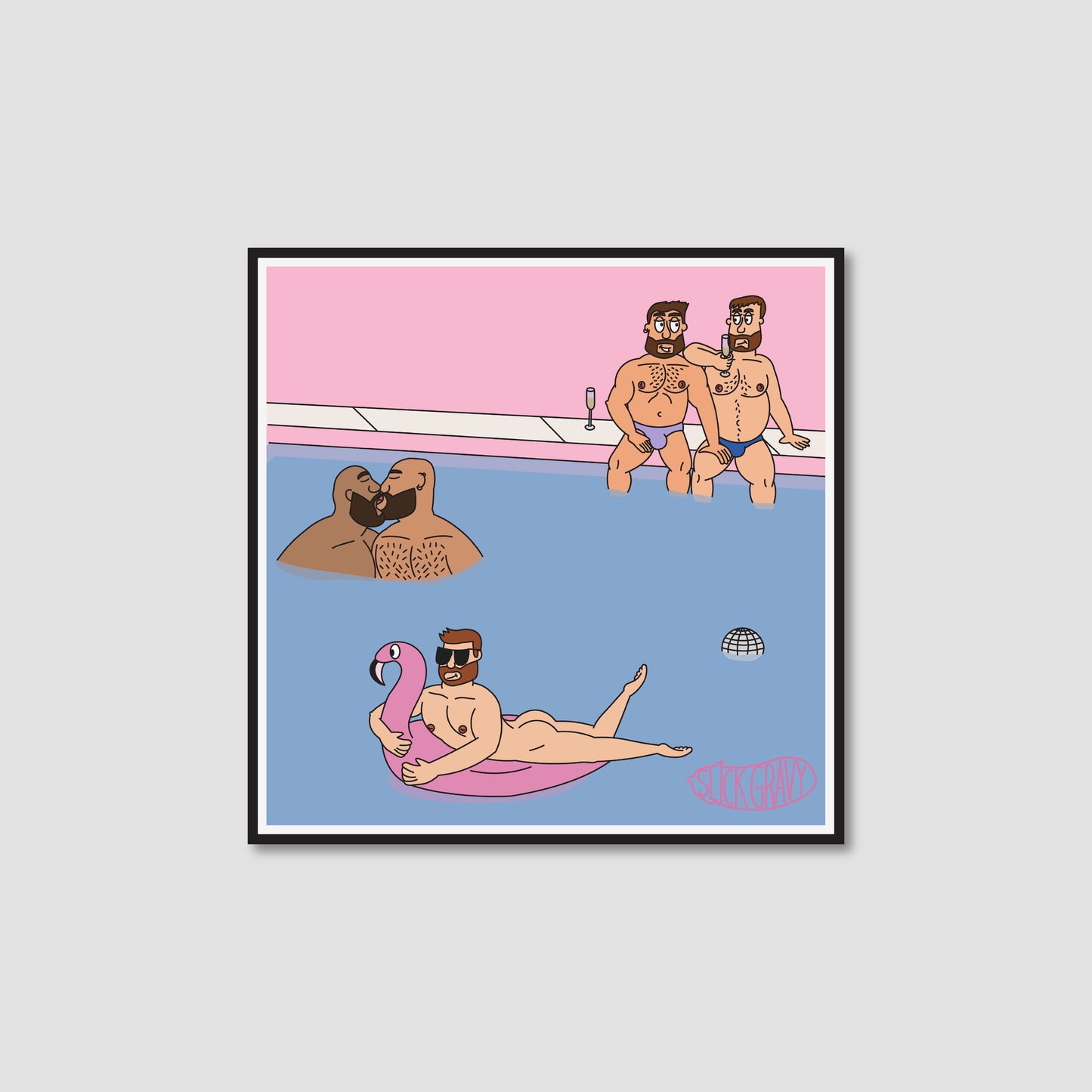 Pink Pool Party, Flamingo [Print]