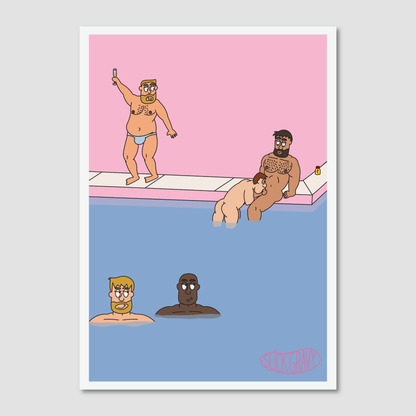 Pink Pool Party, Rush [Print]